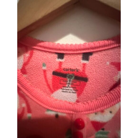 Carter's Girl Christmas Santa Clause Fleece Nightgown Size 6-7 - Picture 2 of 8